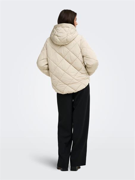 JDYVIOLET SHORT HOOD PUFFER OTW YFM silver lining