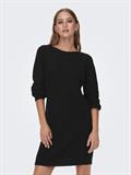 JDYWHITNEY MEGAN L/S BOAT DRESS KNT NOOS black