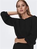 JDYWHITNEY MEGAN L/S BOAT DRESS KNT NOOS black