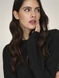JDYWHITNEY MEGAN L/S BOAT DRESS KNT NOOS black