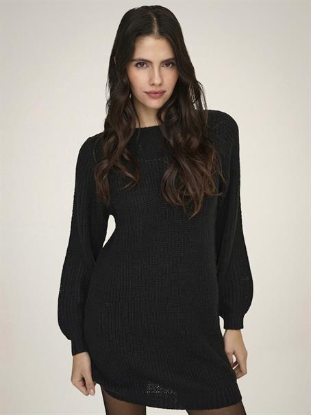 JDYWHITNEY MEGAN L/S BOAT DRESS KNT NOOS black