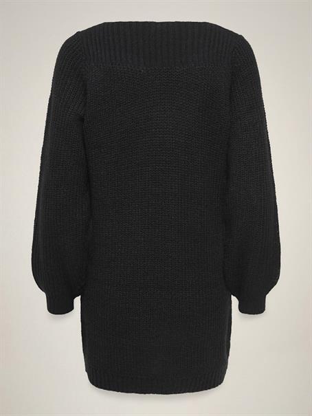 JDYWHITNEY MEGAN L/S BOAT DRESS KNT NOOS black
