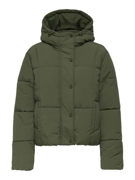JDYWONDER SHORT HOOD PUFFER OTW SIJ ivy green
