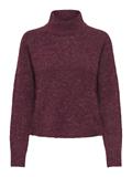 JDYZOEY LIFE L/S HN RAGLAN PUL KNT NOOS maroon banner