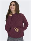 JDYZOEY LIFE L/S HN RAGLAN PUL KNT NOOS maroon banner