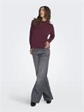 JDYZOEY LIFE L/S HN RAGLAN PUL KNT NOOS maroon banner