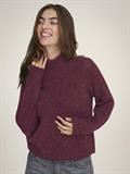 JDYZOEY LIFE L/S HN RAGLAN PUL KNT NOOS maroon banner