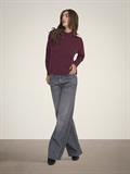 JDYZOEY LIFE L/S HN RAGLAN PUL KNT NOOS maroon banner