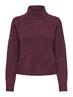 JDYZOEY LIFE L/S HN RAGLAN PUL KNT NOOS maroon banner