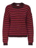 JDYZOEY LIFE L/S ON DROPSH PULL KNT NOOS maroon banner