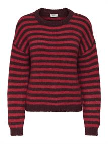 JDYZOEY LIFE L/S ON DROPSH PULL KNT NOOS maroon banner