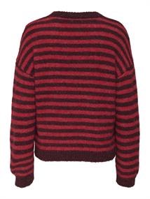 JDYZOEY LIFE L/S ON DROPSH PULL KNT NOOS maroon banner