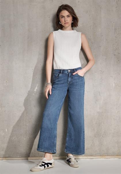 Jeans Culotte mid blue wash