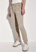 Jeans im Cargo-Look beige washed