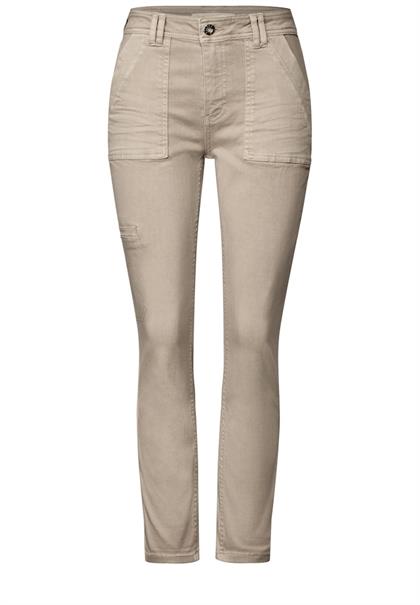 Jeans im Cargo-Look beige washed