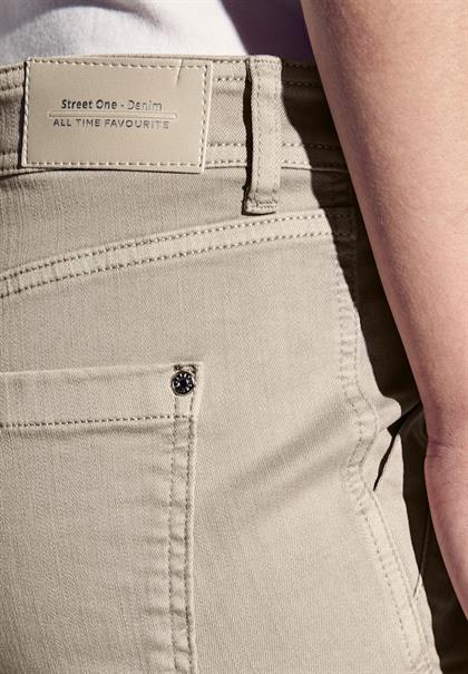 Jeans im Cargo-Look beige washed