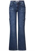 Jeans im Cargo Look medium blue washed