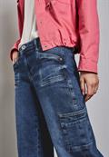 Jeans im Cargo Look medium blue washed