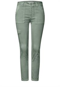 Jeans im Cargo-Look olive washed