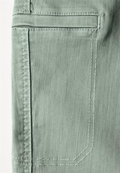 Jeans im Cargo-Look olive washed