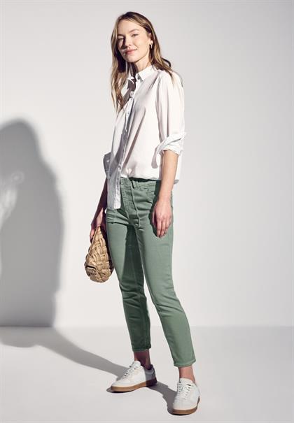 Jeans im Cargo-Look olive washed