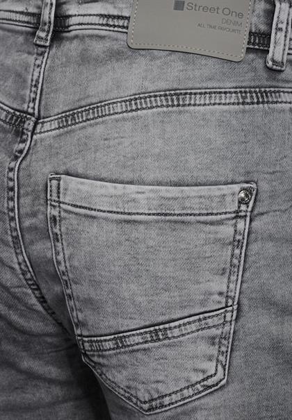 Jeans im Casual Fit light grey net wash