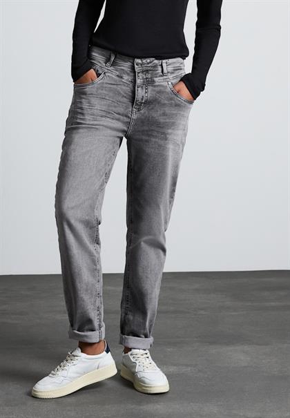 Jeans im Casual Fit light grey net wash