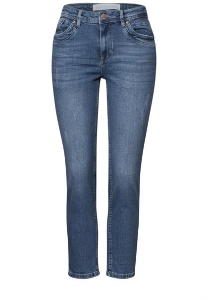 Jeans im Destroyed-Look medium blue wash