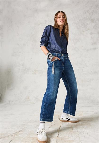 Jeans im Slim Fit mid blue used wash