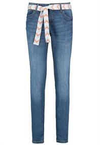 Jeans mit Bindegürtel light blue denim