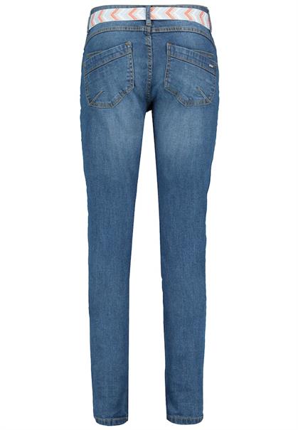 Jeans mit Bindegürtel light blue denim