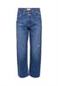 Jeans mit gerader Passform und hohem Bund blue medium washed