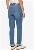 Jeans mit Leo-Gürtel Style Orlando 28 Inch middle blue denim