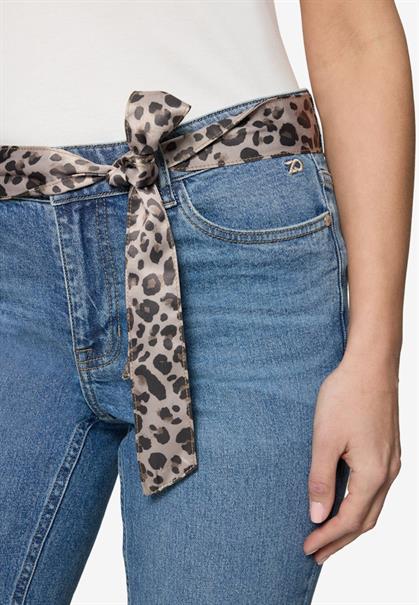 Jeans mit Leo-Gürtel Style Orlando 28 Inch middle blue denim