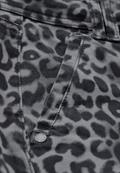 Jeans mit Leo-Print grey overdye print