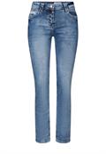Jeans mit Turn-Up Detail mid blue wash
