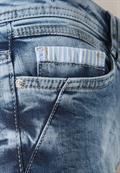 Jeans mit Turn-Up Detail mid blue wash