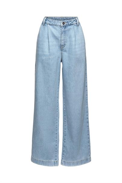 Jeans mit weitem Bein blue light wash