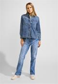 Jeans Overshirt mid blue wash