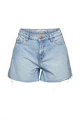 Jeans-Shorts im Used-Look, 100% Baumwolle blue light washed