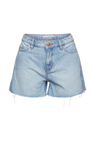 Jeans-Shorts im Used-Look, 100% Baumwolle blue light washed