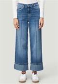Jeans weites Bein mit Umschlag 28 Inch blue used denim
