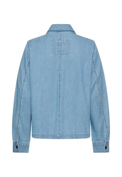 Jeansblazer mit Knopfleiste light blue used