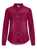 Jeansbluse cerise