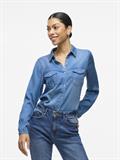 Jeansbluse medium blue denim