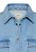 Jeansbluse mit Knopfleiste mid blue