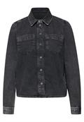 Jeanshemd mit Glitzerdetails black random washed