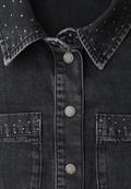 Jeanshemd mit Glitzerdetails black random washed