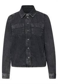 Jeanshemd mit Glitzerdetails black random washed
