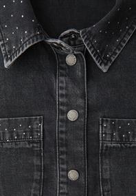 Jeanshemd mit Glitzerdetails black random washed